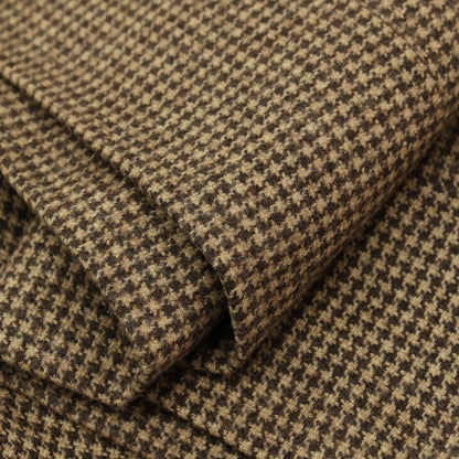【中古】ブリリア1949 BRIGLIA 1949 BEAMS別注 ストレッチ ウールナイロンアクリル ハウンドトゥース イージースラックス パンツ ベージュxブラウン【サイズ42】【 状態ランクB 】【 メンズ 】