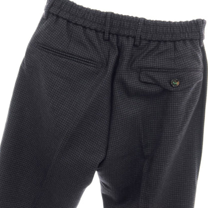 【中古】ベルウィッチ BERWICH ウール チェック イージースラックス パンツ ダークネイビーxブラック【サイズ44】【 状態ランクB 】【 メンズ 】