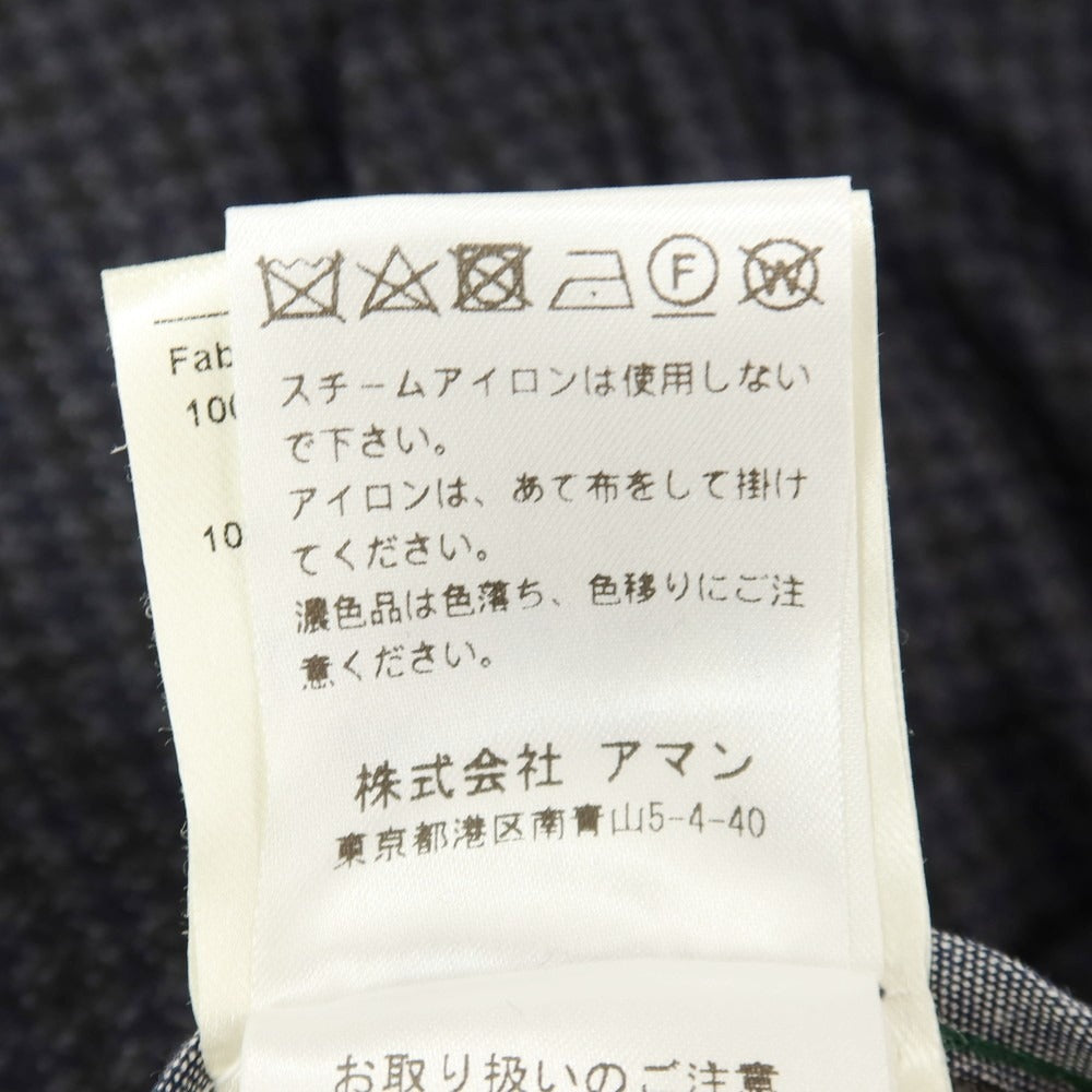 【中古】ベルウィッチ BERWICH ウール チェック イージースラックス パンツ ダークネイビーxブラック【サイズ44】【 状態ランクB 】【 メンズ 】