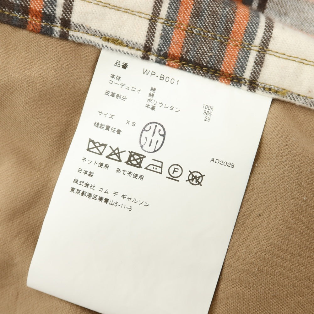 【中古】ジュンヤワタナベ マン JUNYA WATANABE MAN × FILSON 2025年秋冬 チェック コーデュロイ 切替 カジュアルシャツ ブラウンxホワイト【サイズXS】【 状態ランクB 】【 メンズ 】