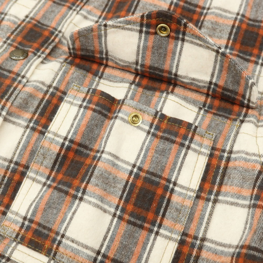 【中古】ジュンヤワタナベ マン JUNYA WATANABE MAN × FILSON 2025年秋冬 チェック コーデュロイ 切替 カジュアルシャツ ブラウンxホワイト【サイズXS】【 状態ランクB 】【 メンズ 】