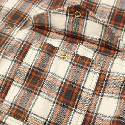 【中古】ジュンヤワタナベ マン JUNYA WATANABE MAN × FILSON 2025年秋冬 チェック コーデュロイ 切替 カジュアルシャツ ブラウンxホワイト【サイズXS】【 状態ランクB 】【 メンズ 】