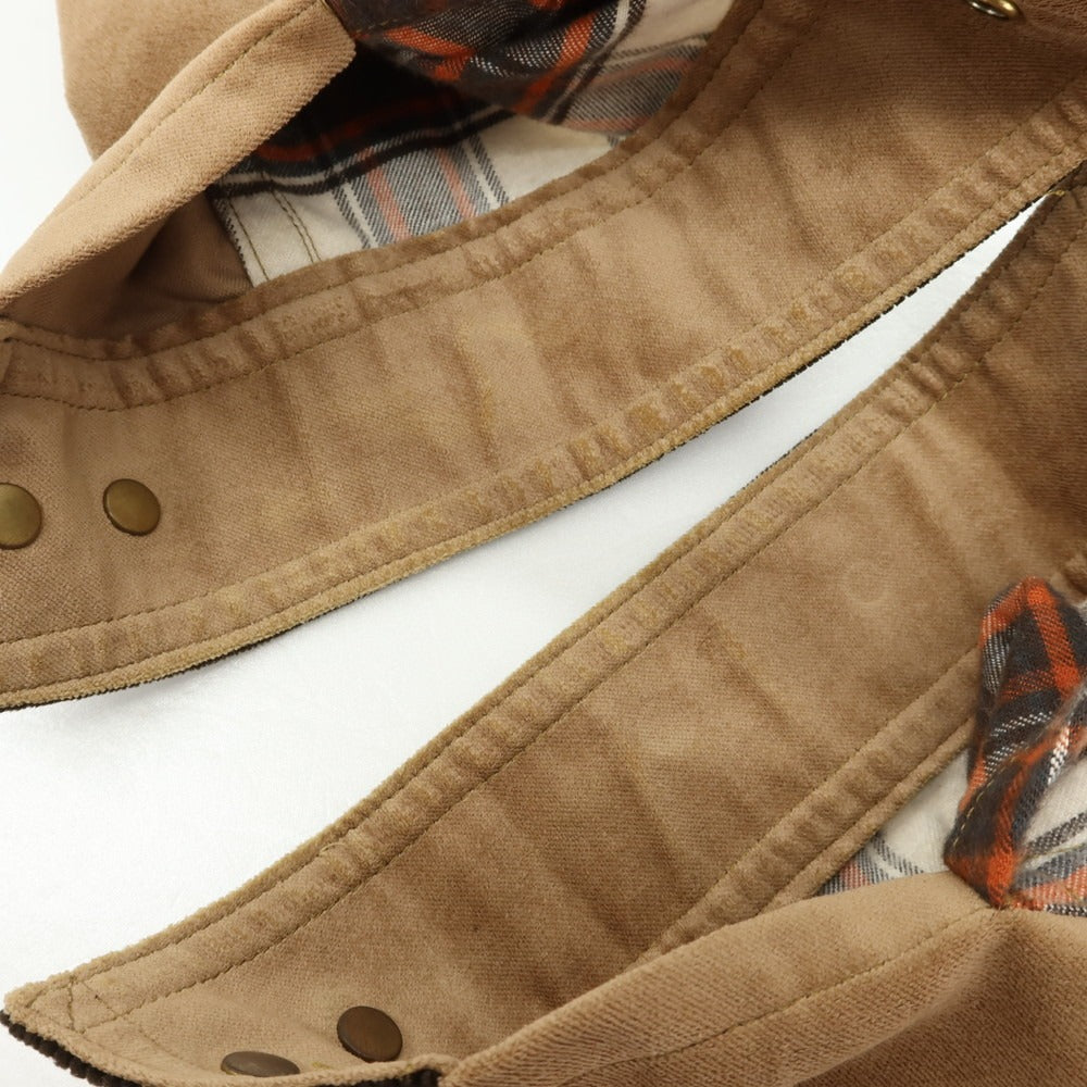 【中古】ジュンヤワタナベ マン JUNYA WATANABE MAN × FILSON 2025年秋冬 チェック コーデュロイ 切替 カジュアルシャツ ブラウンxホワイト【サイズXS】【 状態ランクB 】【 メンズ 】
