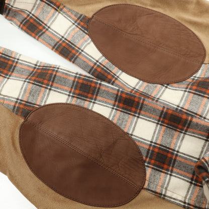 【中古】ジュンヤワタナベ マン JUNYA WATANABE MAN × FILSON 2025年秋冬 チェック コーデュロイ 切替 カジュアルシャツ ブラウンxホワイト【サイズXS】【 状態ランクB 】【 メンズ 】
