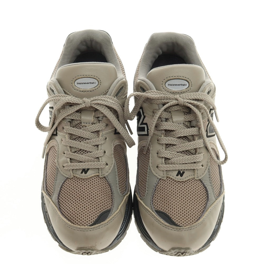 【中古】ディスイズネバーザット thisisneverthat MK2002RN × NEW BALANCE スエード スニーカー ダークベージュ【サイズ26】【 状態ランクC 】【 メンズ 】