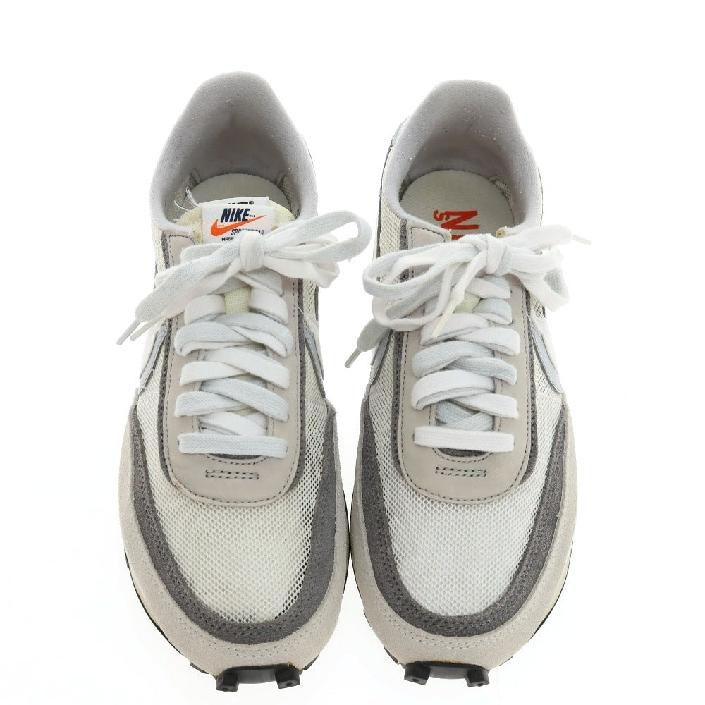 【中古】サカイ Sacai × NIKE LD WAFFLE BV0073-100 スエード スニーカー ホワイトxグレー【サイズ26.5】【 状態ランクB 】【 メンズ 】