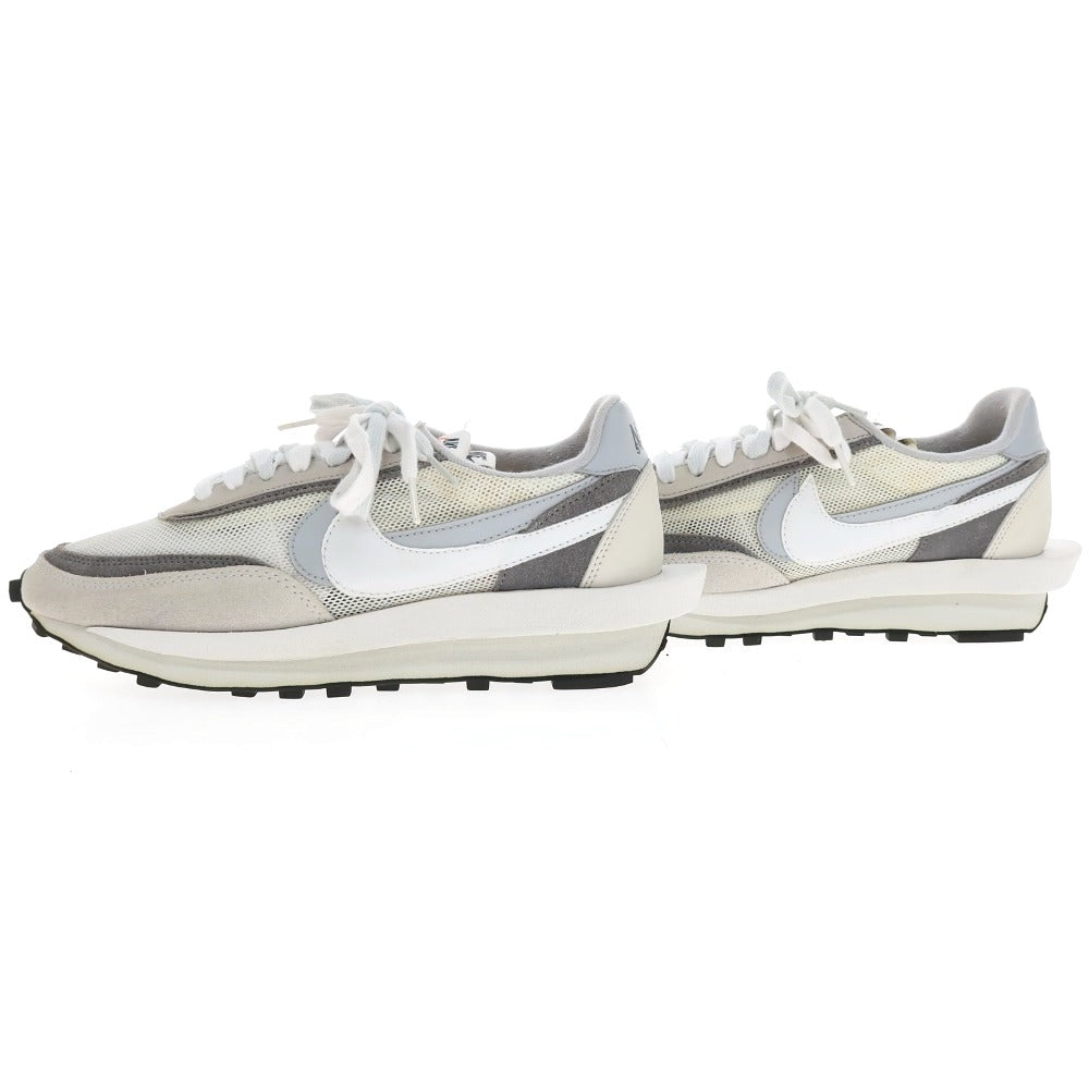 【中古】サカイ Sacai × NIKE LD WAFFLE BV0073-100 スエード スニーカー ホワイトxグレー【サイズ26.5】【 状態ランクB 】【 メンズ 】