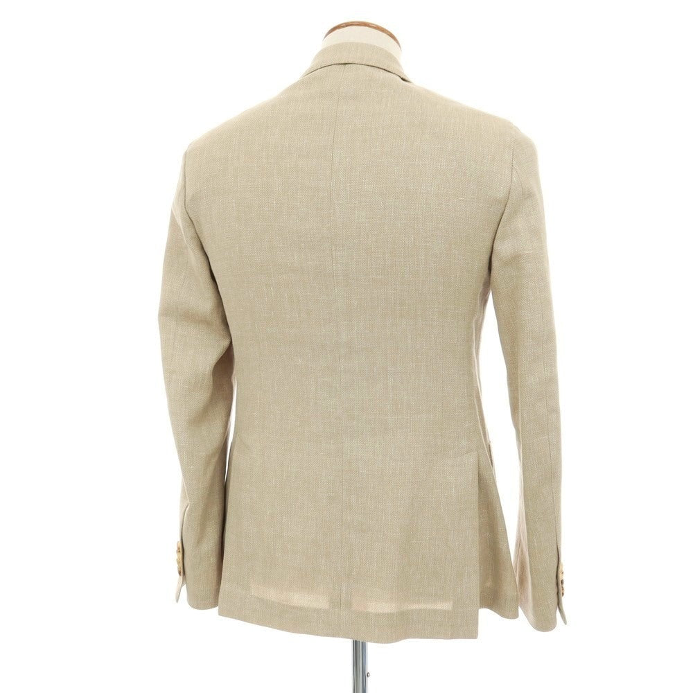 【中古】ラルディーニ LARDINI ウールリネンコットン 3B テーラードジャケット ベージュ【サイズ46】【 状態ランクB 】【 メンズ 】