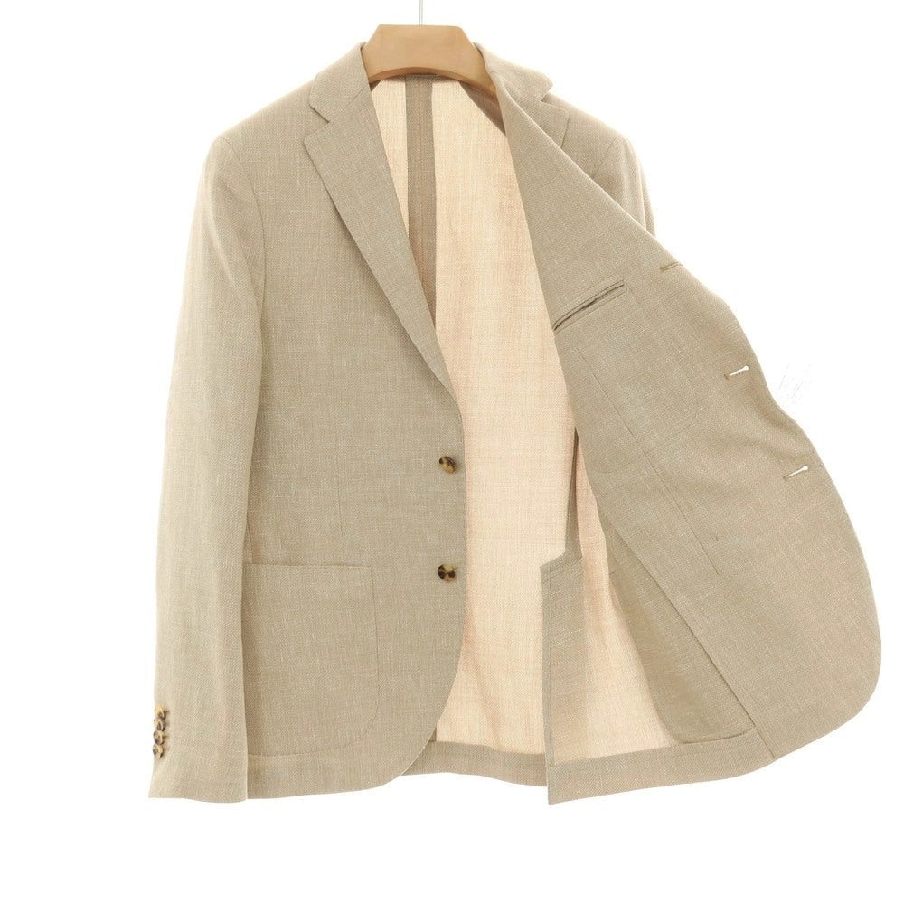 【中古】ラルディーニ LARDINI ウールリネンコットン 3B テーラードジャケット ベージュ【サイズ46】【 状態ランクB 】【 メンズ 】