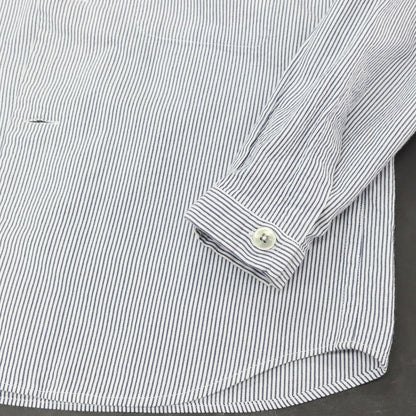 【中古】ラルディーニ LARDINI コットン ストライプ 3B カジュアルジャケット ホワイトxネイビー【サイズM】【 状態ランクB 】【 メンズ 】