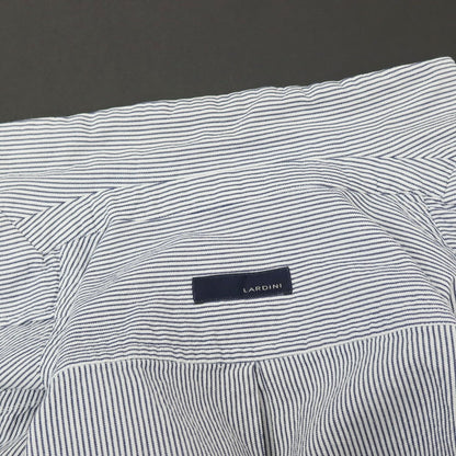 【中古】ラルディーニ LARDINI コットン ストライプ 3B カジュアルジャケット ホワイトxネイビー【サイズM】【 状態ランクB 】【 メンズ 】