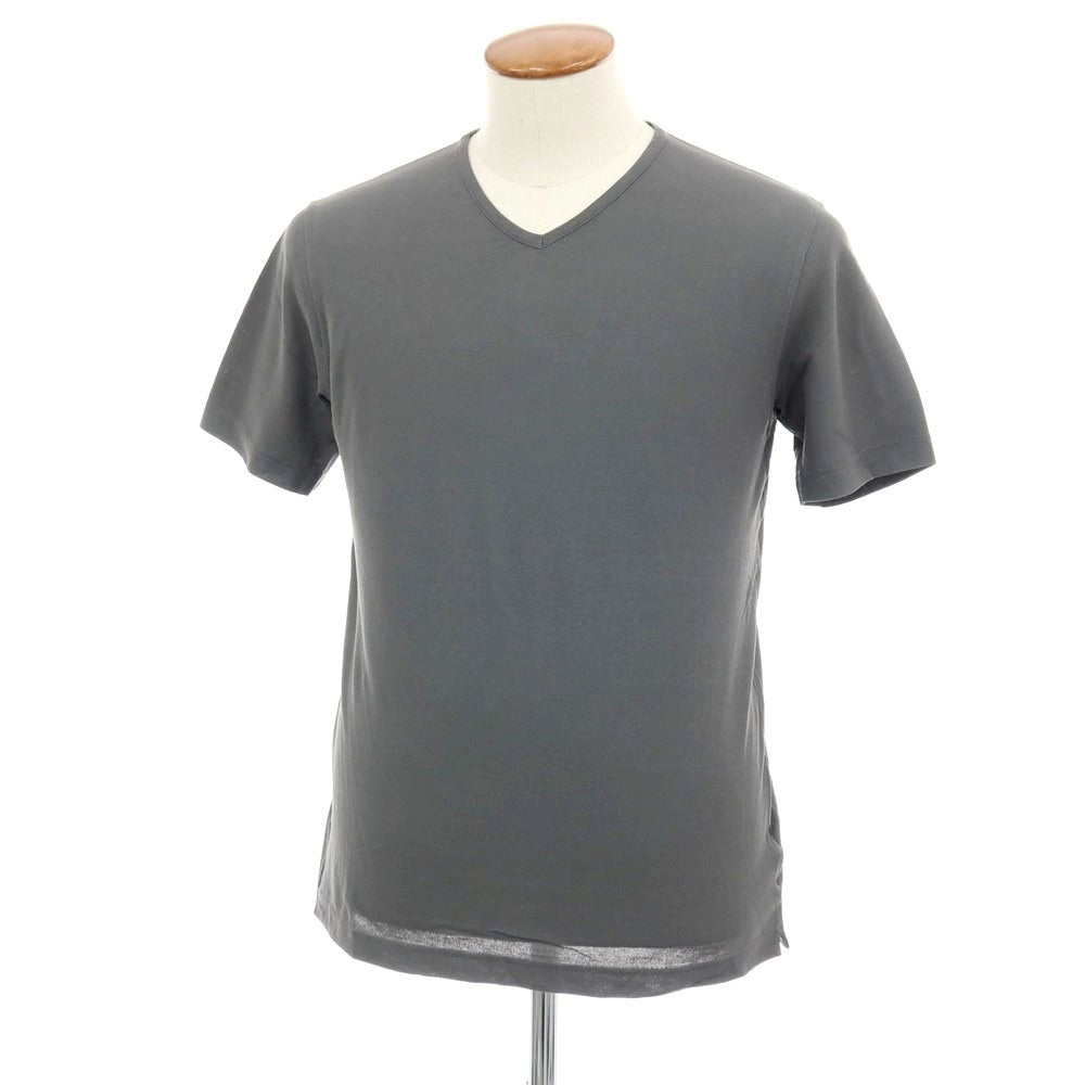 【中古】ザノーネ ZANONE アイスコットン Vネック 半袖Ｔシャツ グレー【サイズ48】【 状態ランクA 】【 メンズ 】