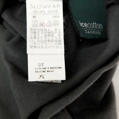 【中古】ザノーネ ZANONE アイスコットン Vネック 半袖Ｔシャツ グレー【サイズ48】【 状態ランクA 】【 メンズ 】