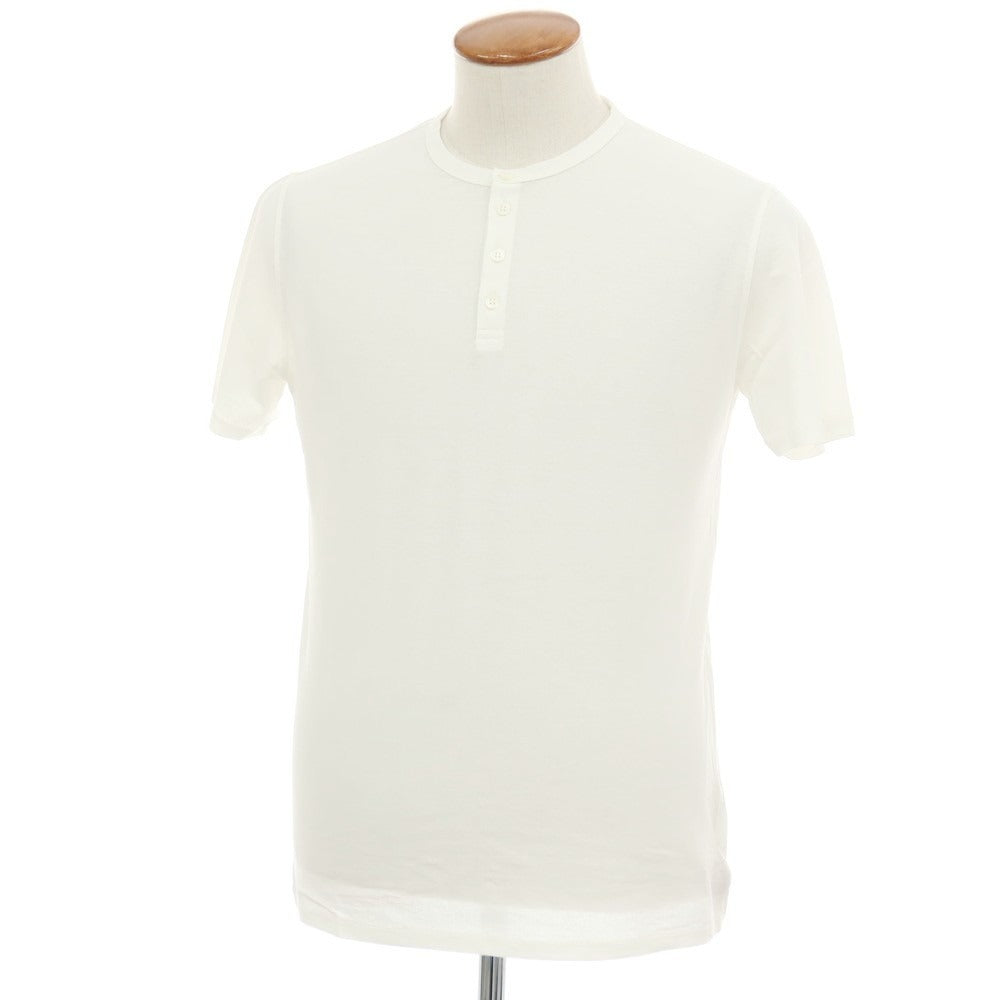 【中古】【未使用】ザノーネ ZANONE アイスコットン ヘンリーネック 半袖Ｔシャツ ホワイト【サイズ48】【 状態ランクS 】【 メンズ 】