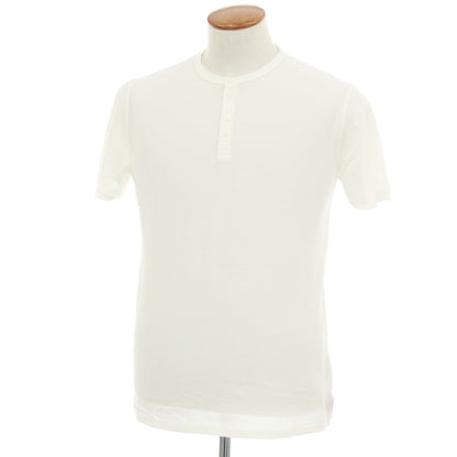 【中古】【未使用】ザノーネ ZANONE アイスコットン ヘンリーネック 半袖Ｔシャツ ホワイト【サイズ48】【 状態ランクS 】【 メンズ 】