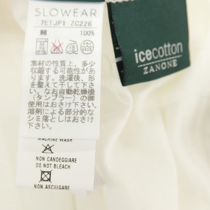 【中古】【未使用】ザノーネ ZANONE アイスコットン ヘンリーネック 半袖Ｔシャツ ホワイト【サイズ48】【 状態ランクS 】【 メンズ 】