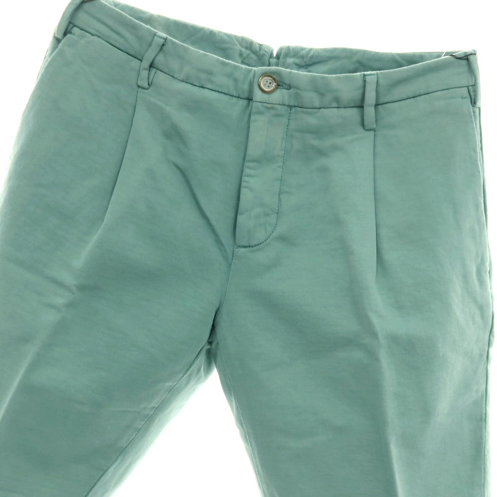 【中古】【未使用】シビリア SIVIGLIA コットンポリウレタン ショートパンツ ブルーグリーン【サイズ31】【 状態ランクS 】【 メンズ 】