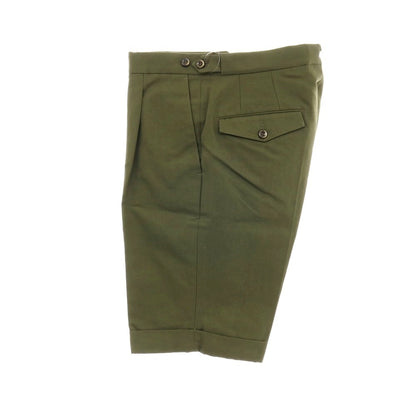 【中古】【未使用】ピーティートリノ PT TORINO BEAMS F別注 BERMUDA コットンリネン ショートパンツ オリーブ【サイズ46】【 状態ランクS 】【 メンズ 】