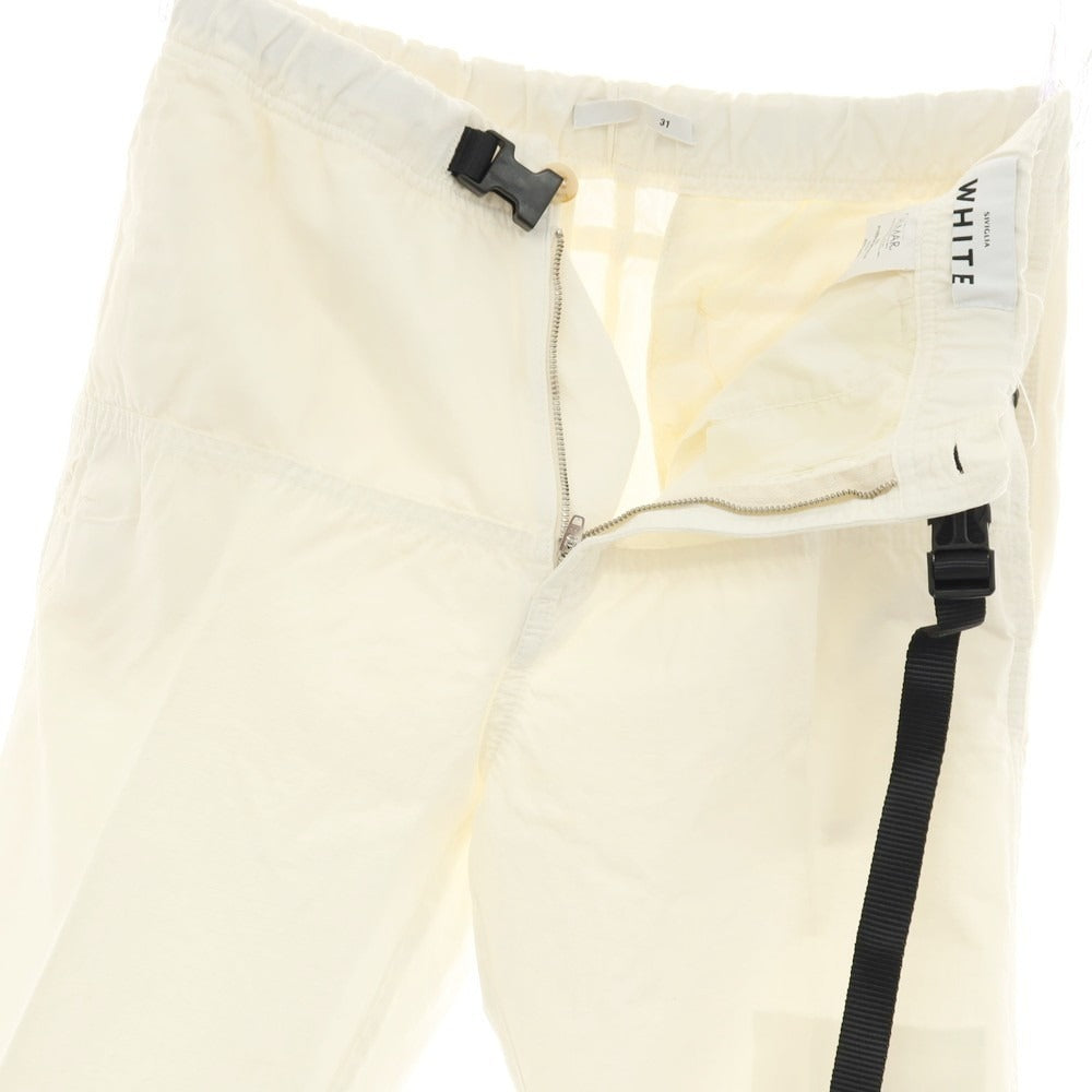 【中古】シビリア SIVIGLIA WHITE コットンリネン イージーパンツ ホワイト【サイズ31】【 状態ランクB 】【 メンズ 】