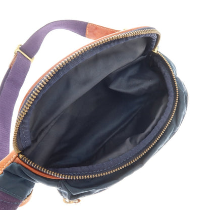 【中古】フェリージ Felisi ナイロン系 レザー 218/2 ウエストバッグ ネイビーxブラウン【 状態ランクB 】【 メンズ 】