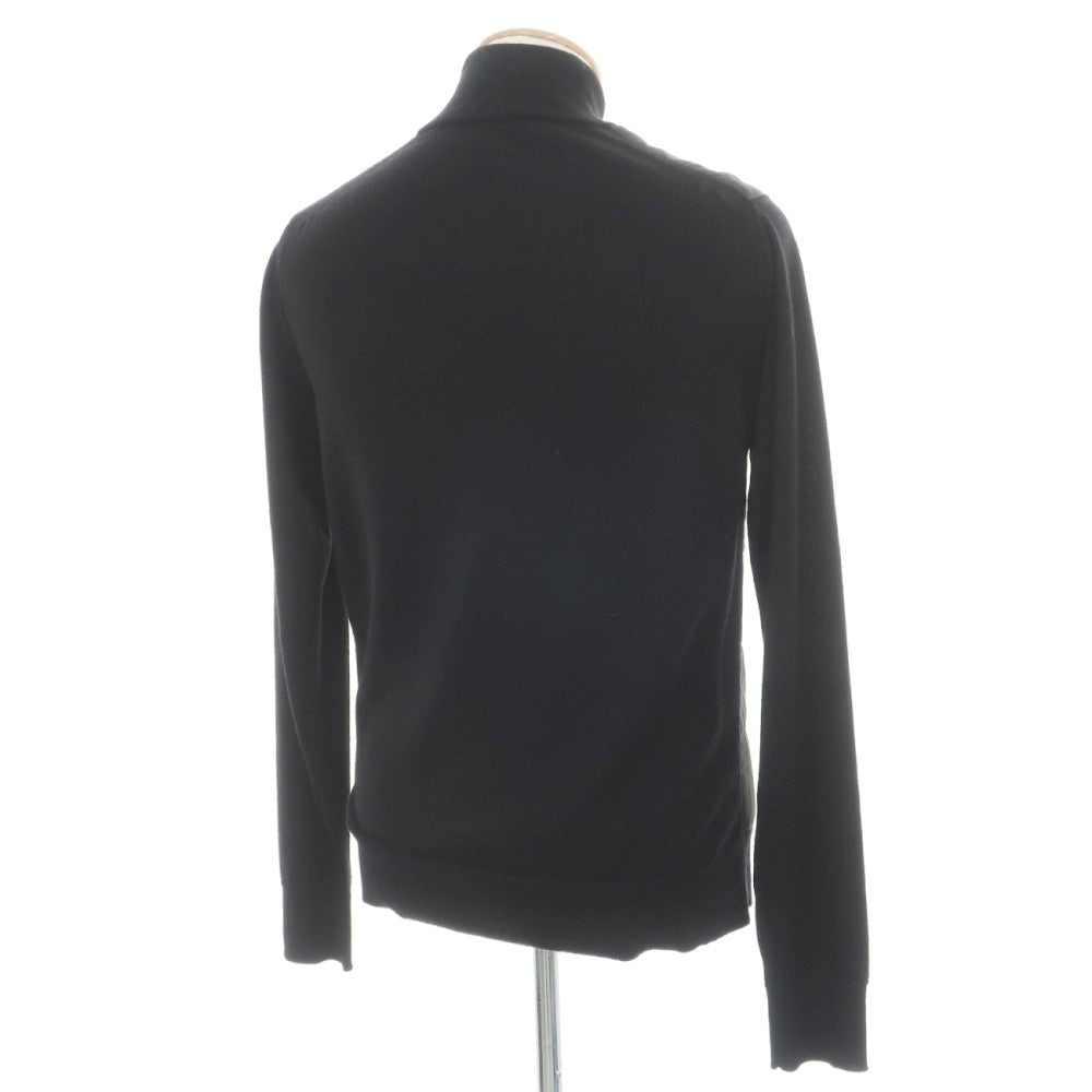 【中古】ベルスタッフ BELSTAFF ウール×ポリエステル 切替 スタンドカラー ニットブルゾン ブラック【サイズS】【 状態ランクB 】【 メンズ 】