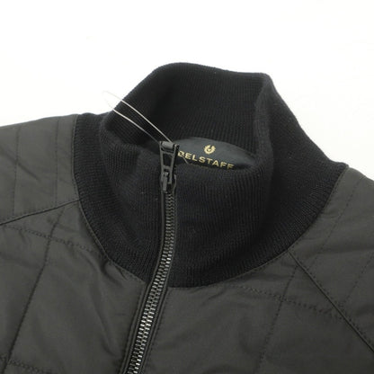 【中古】ベルスタッフ BELSTAFF ウール×ポリエステル 切替 スタンドカラー ニットブルゾン ブラック【サイズS】【 状態ランクB 】【 メンズ 】