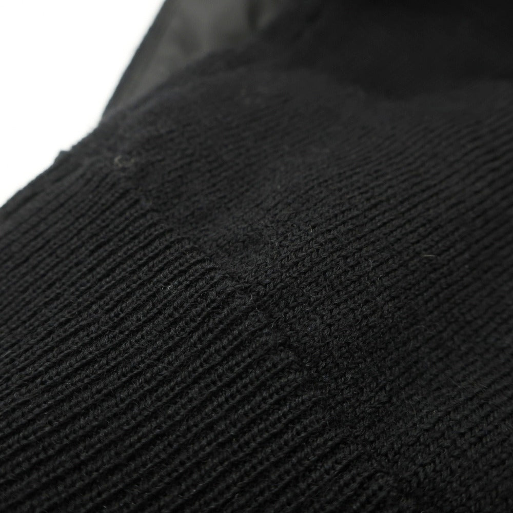 【中古】ベルスタッフ BELSTAFF ウール×ポリエステル 切替 スタンドカラー ニットブルゾン ブラック【サイズS】【 状態ランクB 】【 メンズ 】
