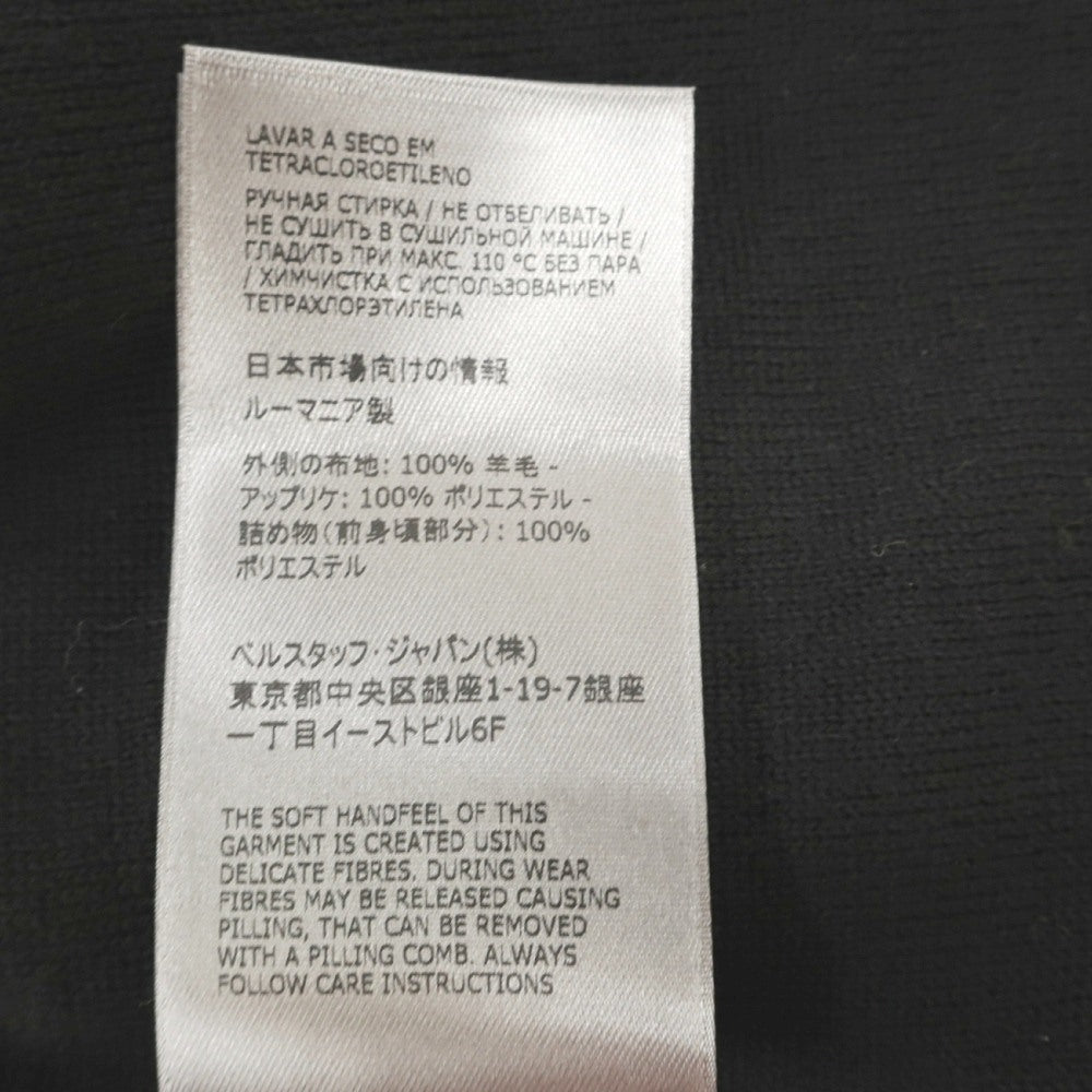 【中古】ベルスタッフ BELSTAFF ウール×ポリエステル 切替 スタンドカラー ニットブルゾン ブラック【サイズS】【 状態ランクB 】【 メンズ 】