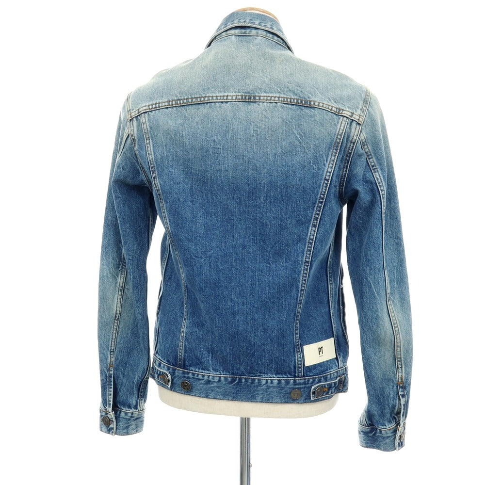 【中古】ピーティートリノ デニム PT TORINO DENIM コットン デニムジャケット ブルー【サイズ46】【 状態ランクA 】【 メンズ 】