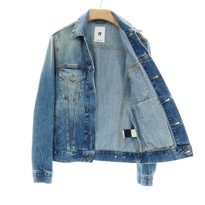 【中古】ピーティートリノ デニム PT TORINO DENIM コットン デニムジャケット ブルー【サイズ46】【 状態ランクA 】【 メンズ 】
