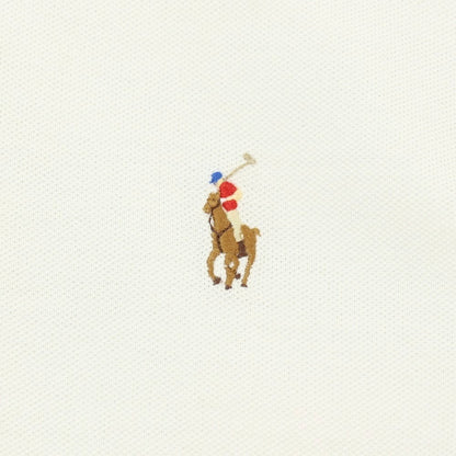 【中古】ポロ ラルフローレン Polo Ralph Lauren KNIT OXFORD コットン ボタンダウン カジュアルシャツ ホワイト【サイズS】【 状態ランクC 】【 メンズ 】