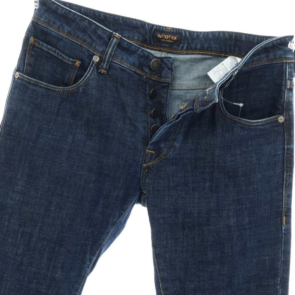 【中古】インコテックス ブルーディヴィジョン INCOTEX BLUE DIVISION ストレッチ コットン デニムパンツ ジーンズ ネイビー【サイズ30】【 状態ランクB 】【 メンズ 】