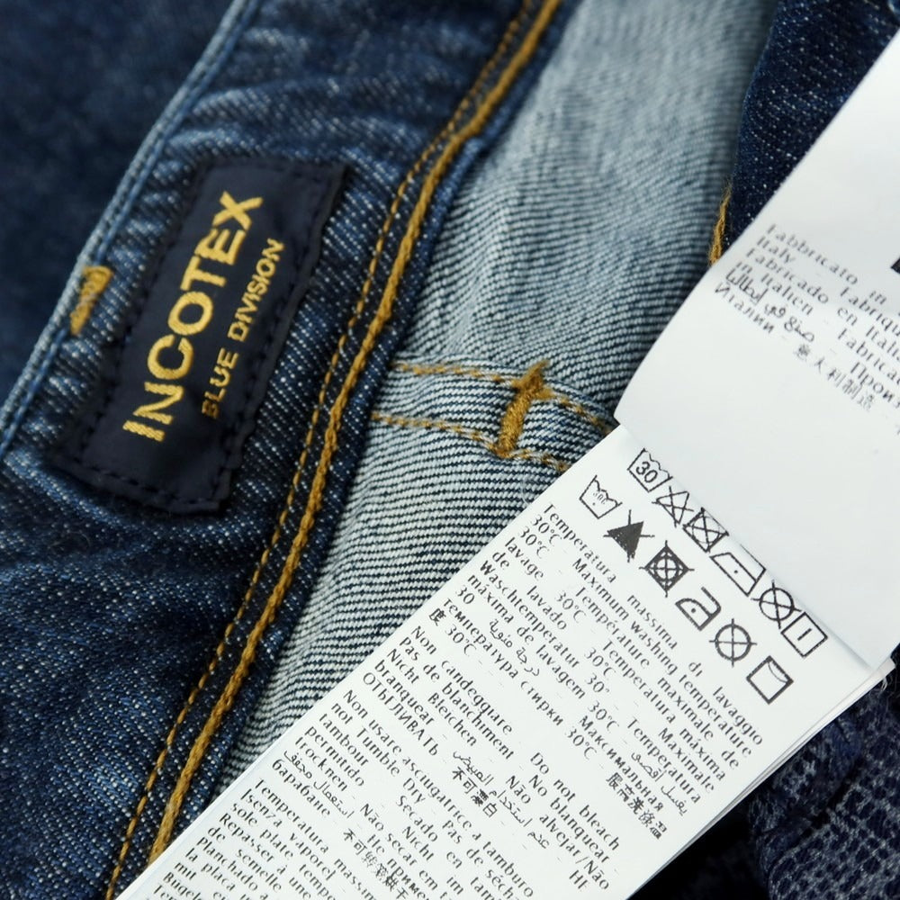 【中古】インコテックス ブルーディヴィジョン INCOTEX BLUE DIVISION ストレッチ コットン デニムパンツ ジーンズ ネイビー【サイズ30】【 状態ランクB 】【 メンズ 】