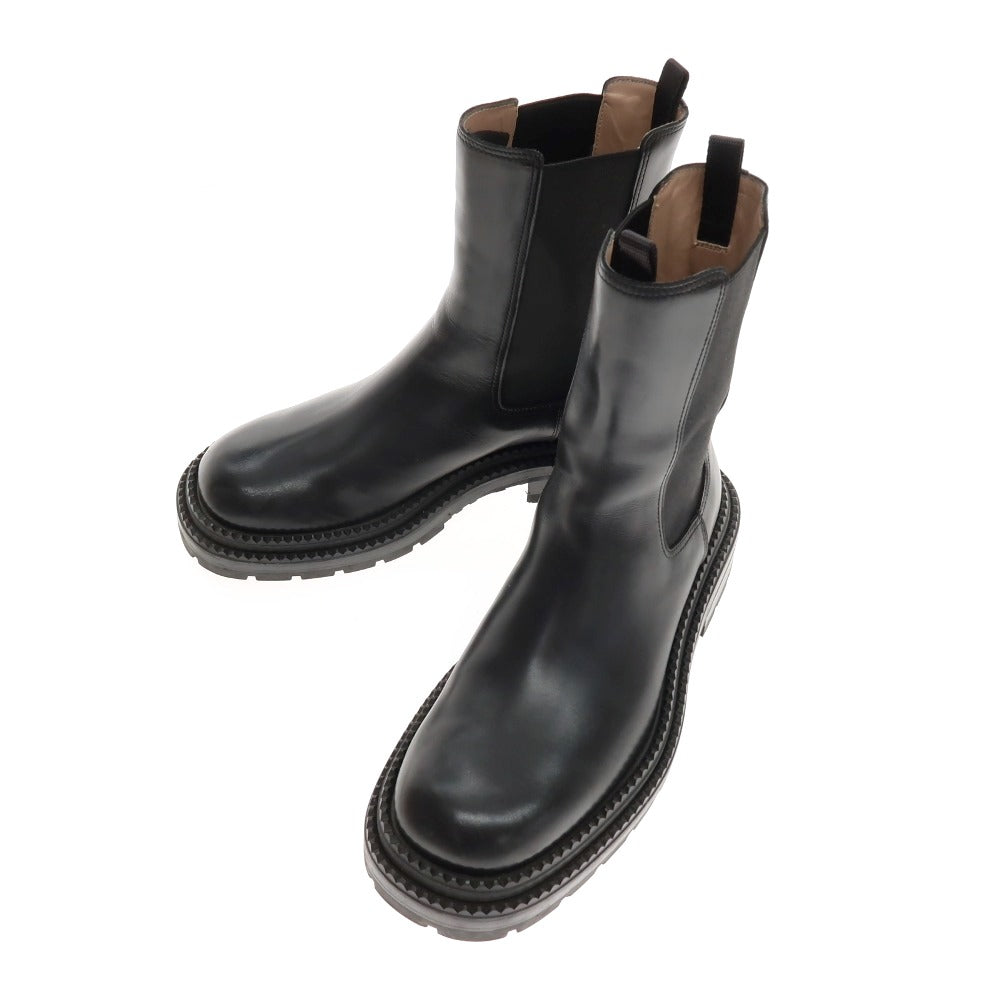 【中古】サルヴァトーレフェラガモ Salvatore Ferragamo レザー サイドゴアブーツ ブラック【サイズ8】【 状態ランクB 】【 メンズ 】