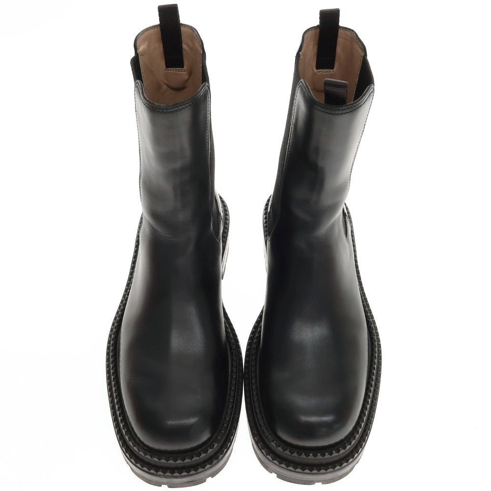 【中古】サルヴァトーレフェラガモ Salvatore Ferragamo レザー サイドゴアブーツ ブラック【サイズ8】【 状態ランクB 】【 メンズ 】