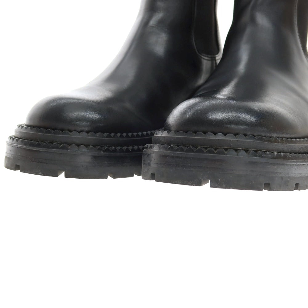 【中古】サルヴァトーレフェラガモ Salvatore Ferragamo レザー サイドゴアブーツ ブラック【サイズ8】【 状態ランクB 】【 メンズ 】