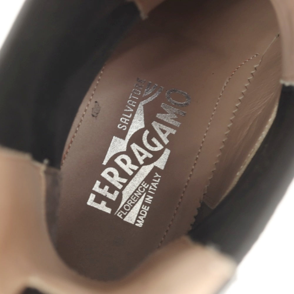 【中古】サルヴァトーレフェラガモ Salvatore Ferragamo レザー サイドゴアブーツ ブラック【サイズ8】【 状態ランクB 】【 メンズ 】
