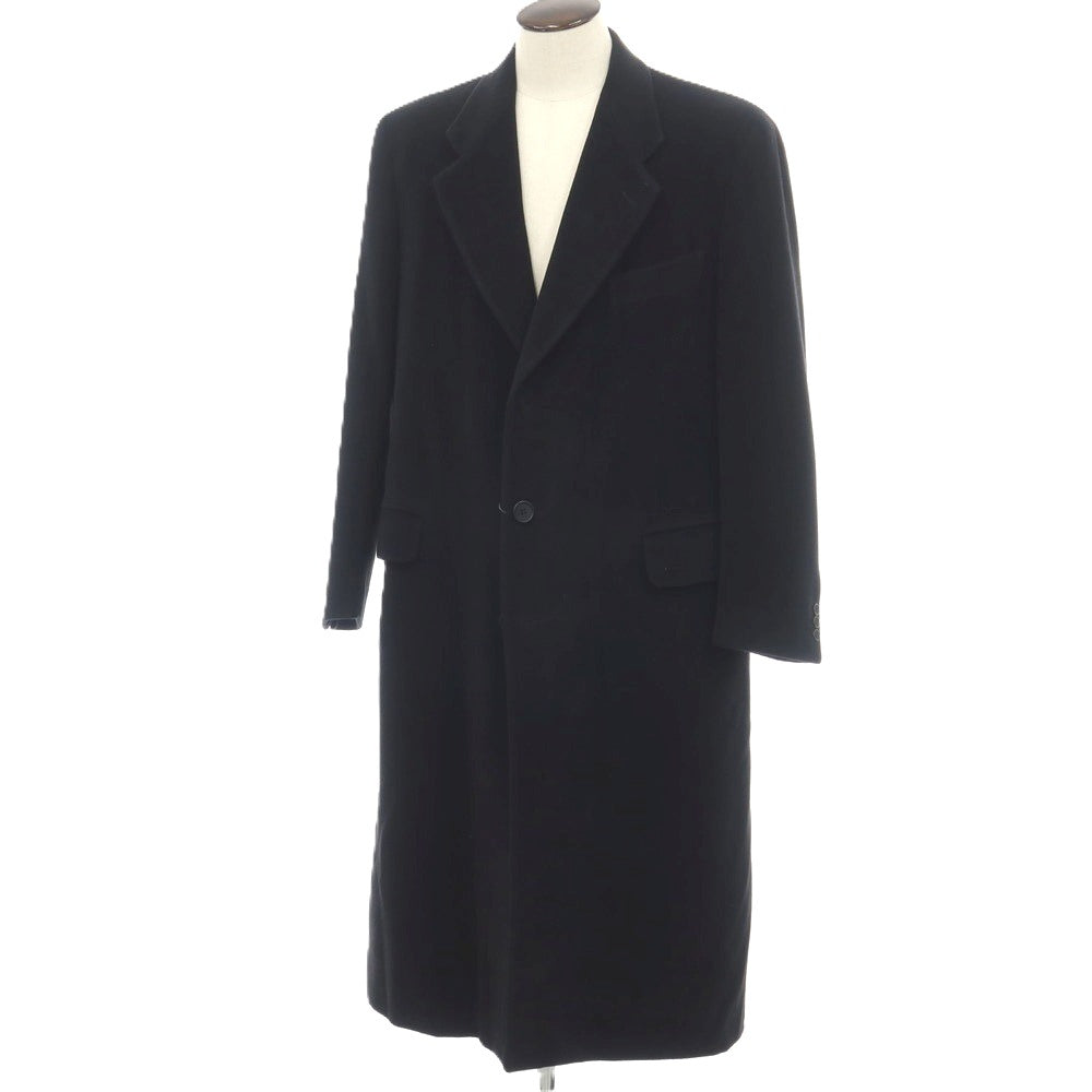 【中古】ジョルジオアルマーニ GIORGIO ARMANI アンゴラウールカシゴラ チェスターフィールドコート ブラック【サイズ50】【 状態ランクC 】【 メンズ 】