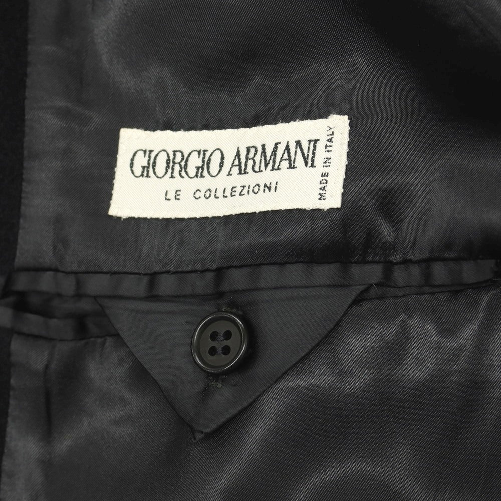 【中古】ジョルジオアルマーニ GIORGIO ARMANI アンゴラウールカシゴラ チェスターフィールドコート ブラック【サイズ50】【 状態ランクC 】【 メンズ 】