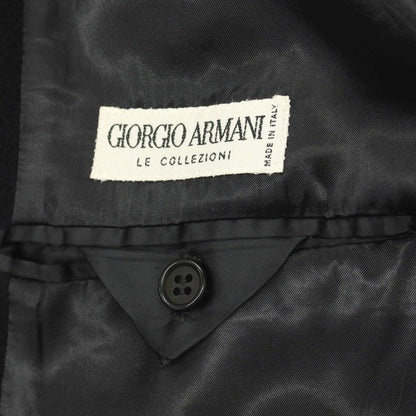 【中古】ジョルジオアルマーニ GIORGIO ARMANI アンゴラウールカシゴラ チェスターフィールドコート ブラック【サイズ50】【 状態ランクC 】【 メンズ 】