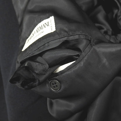 【中古】ジョルジオアルマーニ GIORGIO ARMANI アンゴラウールカシゴラ チェスターフィールドコート ブラック【サイズ50】【 状態ランクC 】【 メンズ 】