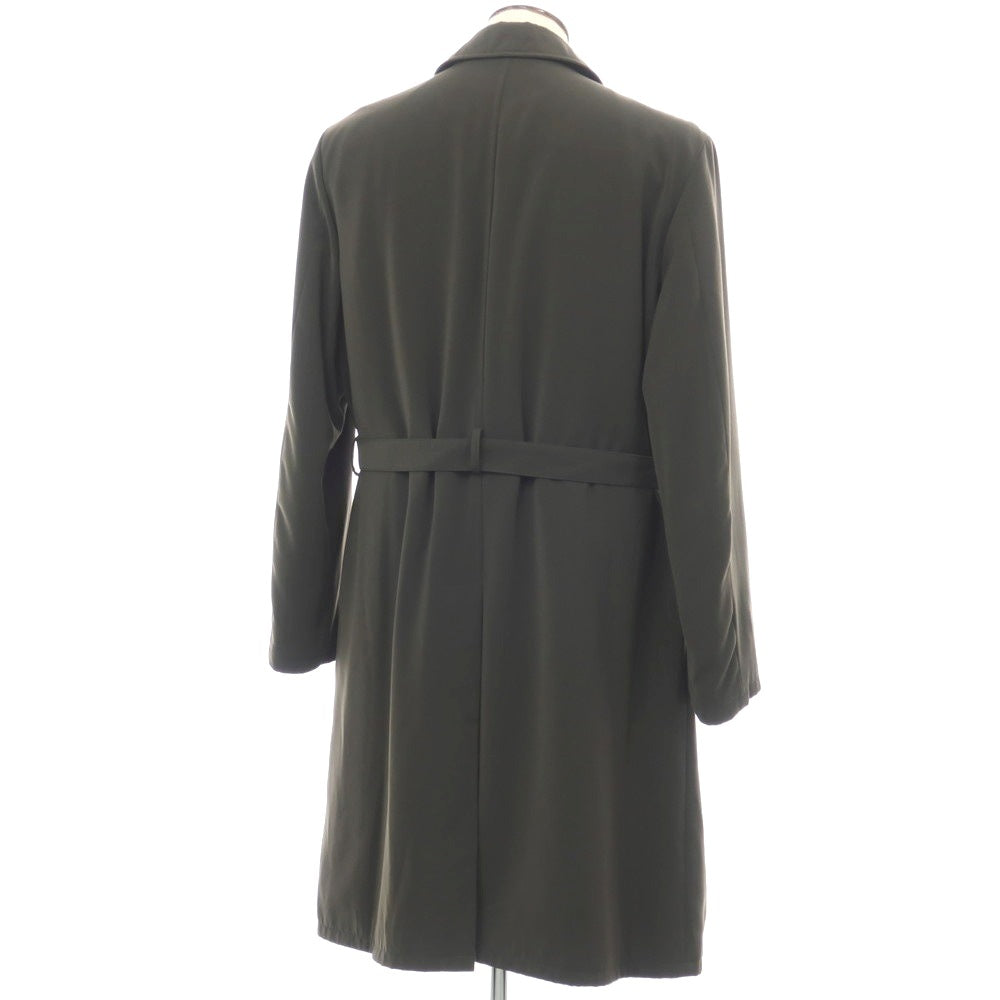 【中古】ジョルジオアルマーニ GIORGIO ARMANI ポリエステル 中綿入り ベルテッドコート ダークオリーブグリーン【サイズ52】【 状態ランクC 】【 メンズ 】
