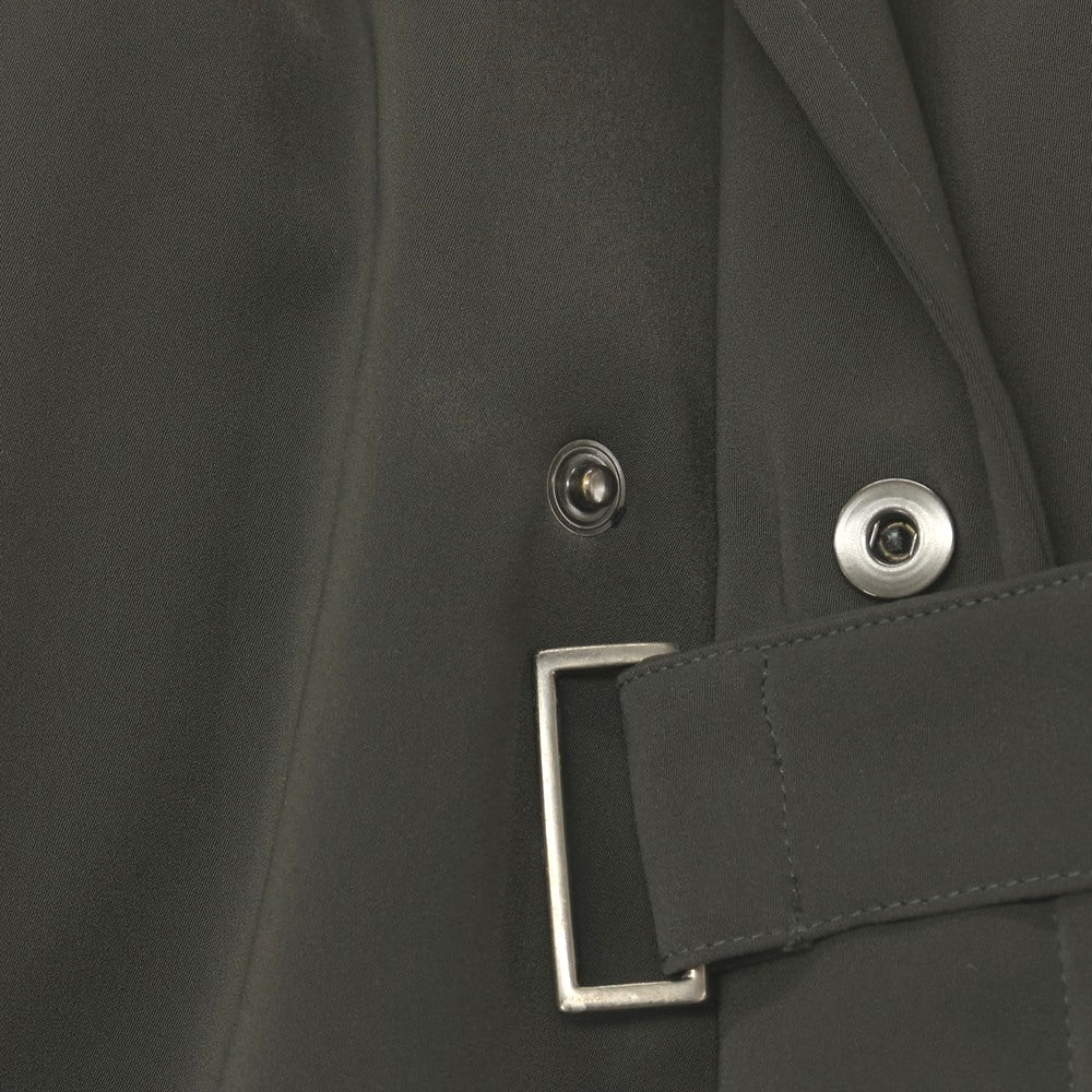 【中古】ジョルジオアルマーニ GIORGIO ARMANI ポリエステル 中綿入り ベルテッドコート ダークオリーブグリーン【サイズ52】【 状態ランクC 】【 メンズ 】
