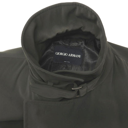 【中古】ジョルジオアルマーニ GIORGIO ARMANI ポリエステル 中綿入り ベルテッドコート ダークオリーブグリーン【サイズ52】【 状態ランクC 】【 メンズ 】