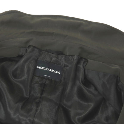 【中古】ジョルジオアルマーニ GIORGIO ARMANI ポリエステル 中綿入り ベルテッドコート ダークオリーブグリーン【サイズ52】【 状態ランクC 】【 メンズ 】