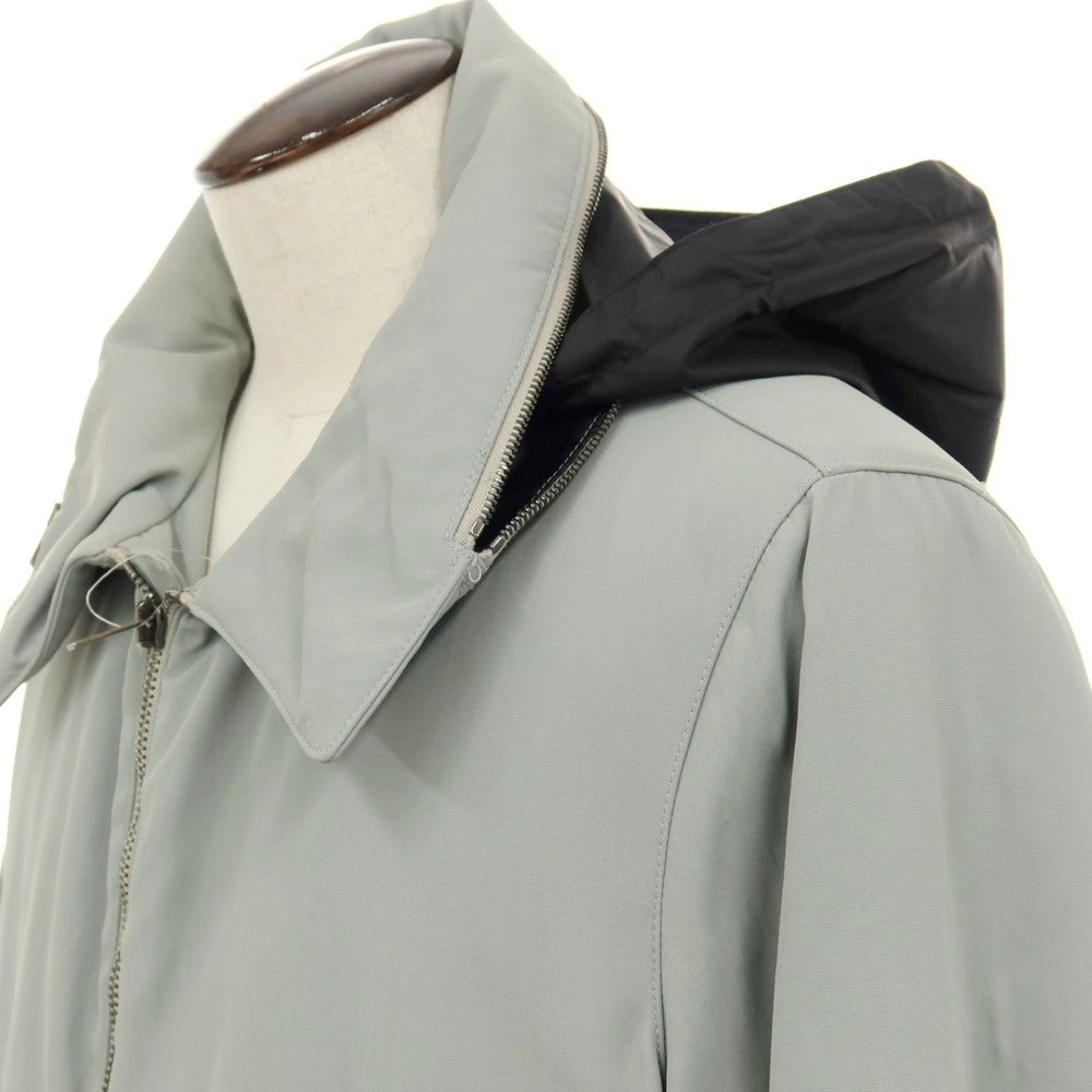 【中古】アルマーニ コレッツォーニ ARMANI COLLEZIONI ナイロンポリエステル 中綿入り ジップアップコート ライトセージグレー系【サイズ52】【 状態ランクC 】【 メンズ 】