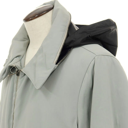 【中古】アルマーニ コレッツォーニ ARMANI COLLEZIONI ナイロンポリエステル 中綿入り ジップアップコート ライトセージグレー系【サイズ52】【 状態ランクC 】【 メンズ 】