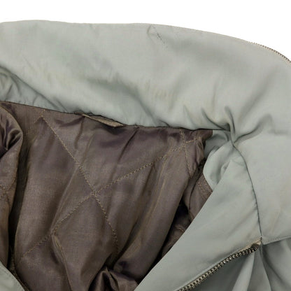 【中古】アルマーニ コレッツォーニ ARMANI COLLEZIONI ナイロンポリエステル 中綿入り ジップアップコート ライトセージグレー系【サイズ52】【 状態ランクC 】【 メンズ 】