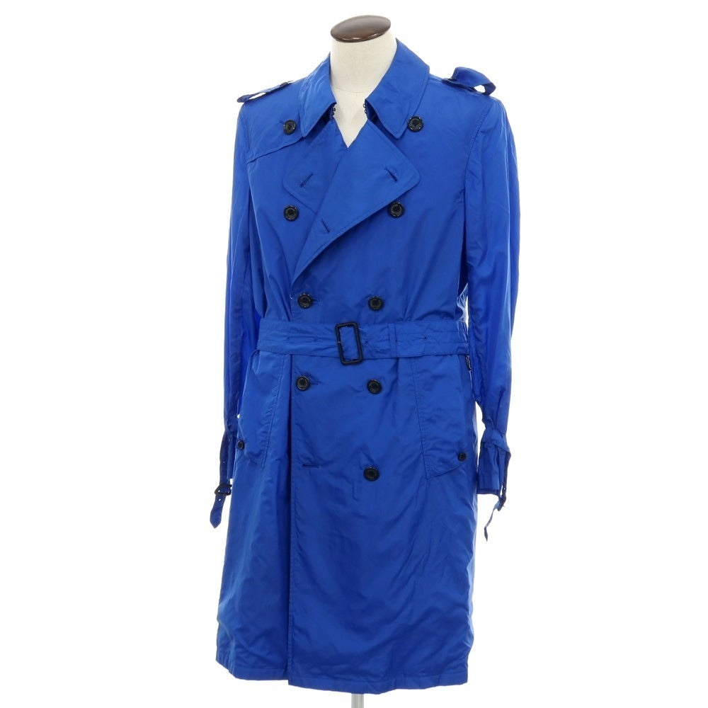 【中古】アクアスキュータム Aquascutum ポケッタブル ポリエステル トレンチコート ブルー【サイズ42】【 状態ランクC 】【 メンズ 】