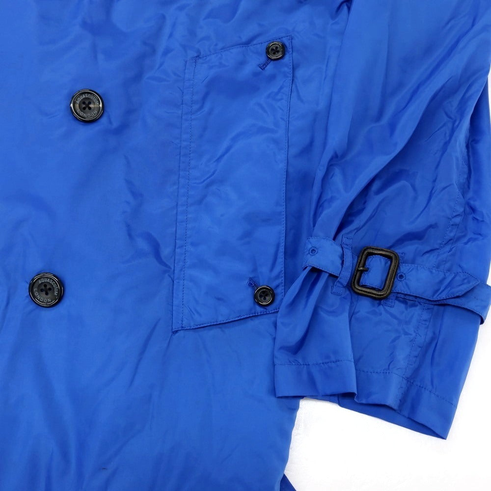 【中古】アクアスキュータム Aquascutum ポケッタブル ポリエステル トレンチコート ブルー【サイズ42】【 状態ランクC 】【 メンズ 】